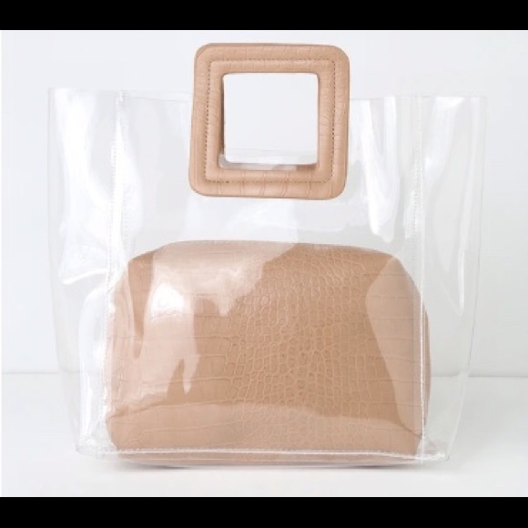 Clear and taupe snake tote - Picture 2 of 5